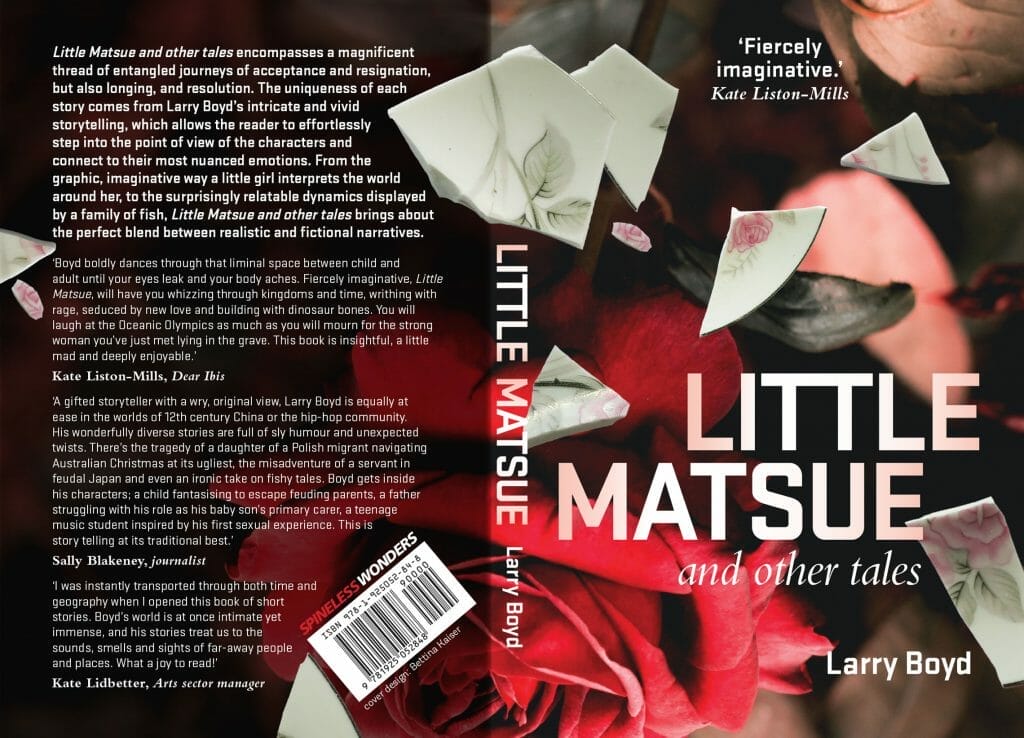 Cover design for Little Matsue and other stories by Larry Boyd